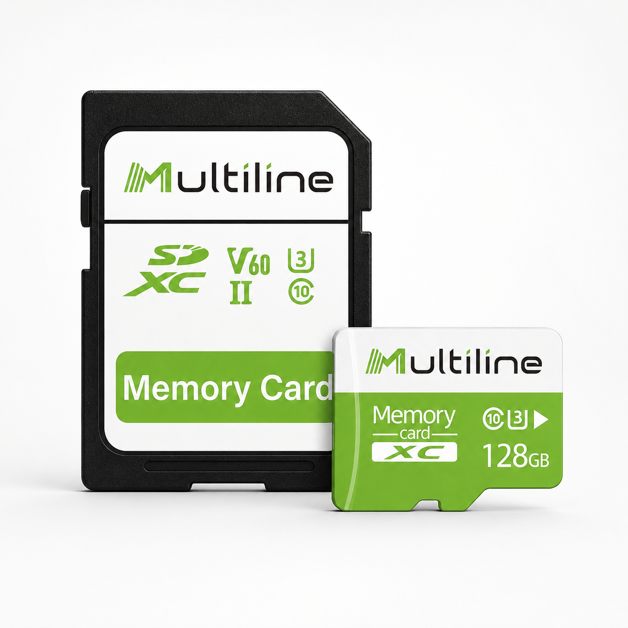 Multiline microSD memory card